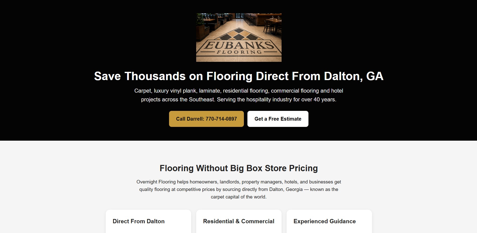 Overnight Flooring Website